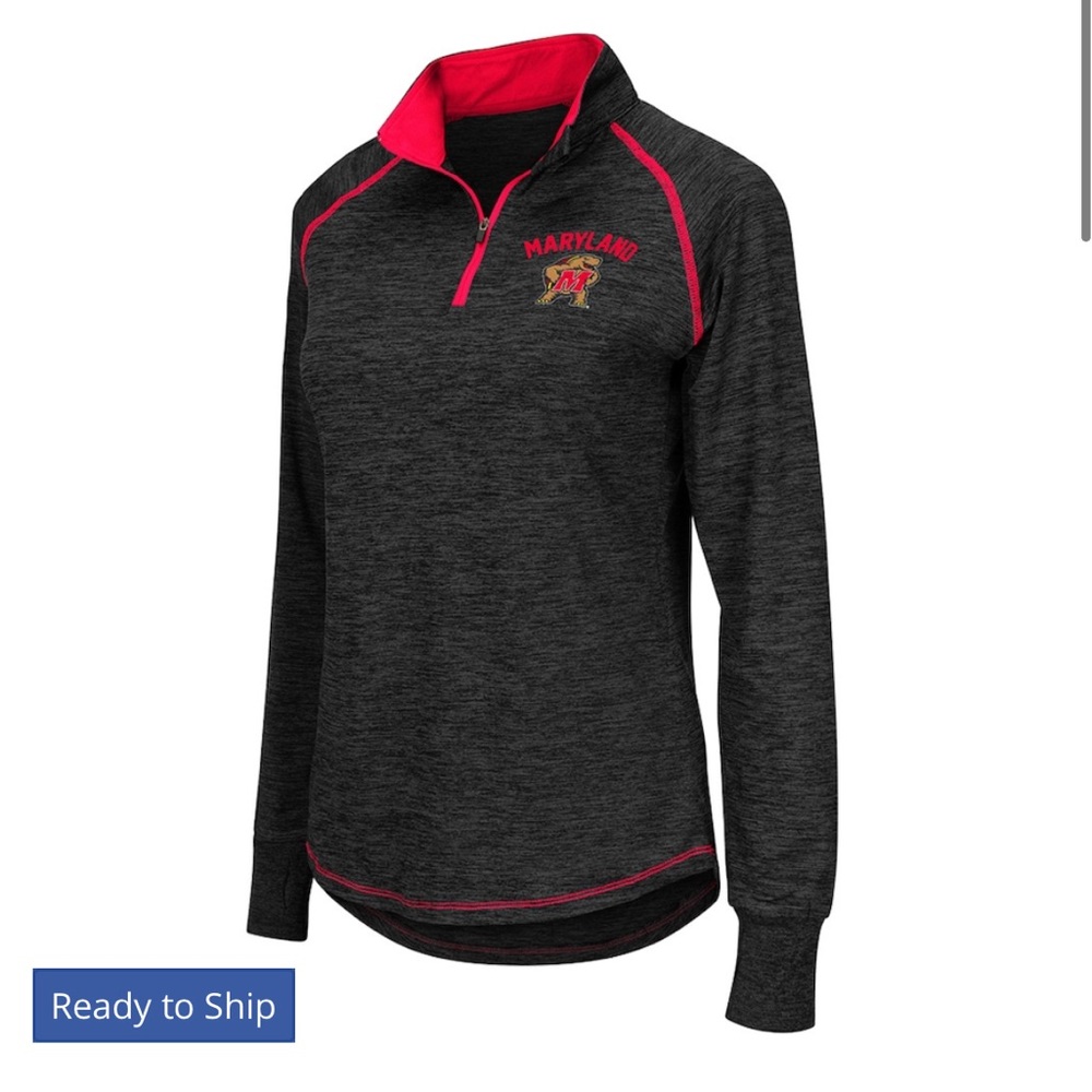 Women's UMD TERPS 1/4 Zip Long Sleeve Jacket